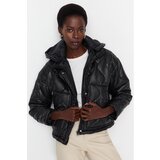 Trendyol Black Oversize Hooded Quilted Coat Cene
