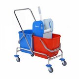 Bayersan kolica za čišćenje podova sa cediljkom/hromirani ram - 2 x 25 litara Cene'.'