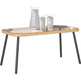  Kava Stol Smeđa i crna 90 x 45 x 43 cm poliratan | shoptok.hr