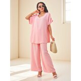 Resti Women's cotton set with short sleeves and wide trousers | shoptok.hr