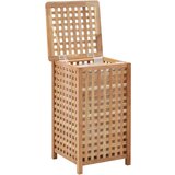 vidaXL Košara za rublje od masivne orahovine 39 x 39 x 65 cm | shoptok.hr
