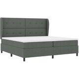 Box Postelja s vzmetnico v temno sivi barvi, 200x200 cm Tkivo, (22052354) | Shoptok.si