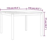  Jedilna garnitura 5-delna trdna tikovina | Shoptok.si