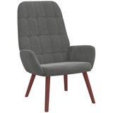  Opuštajuća fotelja tamno siva baršunasta | shoptok.hr