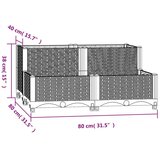  Povišena gredica 80x80x38 cm od polipropilena | shoptok.hr