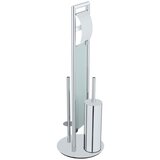 Wenko 25384100 - Toaletni set SULMONA 25x76 cm srebrna/crna | Eponuda.com