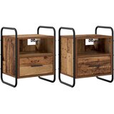  Viseći Noćni Ormar 2 kom. Staro drvo 40 x 30 x 50 cm | shoptok.hr
