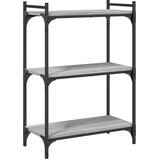  Regal za knjige s 3 razine siva boja hrasta 60x30x86 cm drveni | shoptok.hr