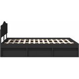  Krevetna konstrukcija Crna 160 x 200 cm Čvrsto borovo drvo | shoptok.hr