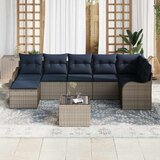  Sjedeća garnitura za vrt s jastukom 8 pcs Siva Poli ratan | shoptok.hr