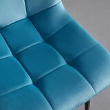 Bessagi Home stol ria, barve petroleja, žamet | Shoptok.si