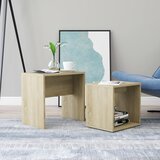  Set stolića za kavu boja hrasta 48x30x45 cm konstruirano drvo | shoptok.hr