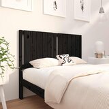  Uzglavlje za krevet crni 125,5 x 4 x 100 cm od masivne borovine | shoptok.hr