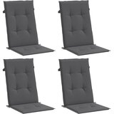  Jastuci za vrtne stolice 4 kom antracit 120x50x3 cm od tkanine | shoptok.hr