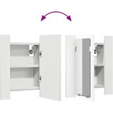  LED kupaonski ormarić s ogledalom bijeli 40x12x45 cm akrilni - Bijela - OUTLET - NEPREUZETO | shoptok.hr