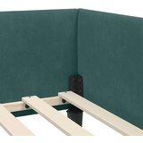 vidaXL Kotni posteljni okvir z vzglavjem Temno zelena 100 x 200 cm | Shoptok.si