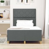 vidaXL Temno siva tkaninska postelja 120x190 cm | Shoptok.si