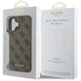 Guess GUHCP16SGF4GCW silikonski ovitek z obeskom za iPhone 16e - rjav | Shoptok.si
