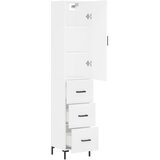  Visoka komoda bijeli 34,5x34x180 cm od konstruiranog drva | shoptok.hr