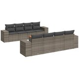 Maison Chic Seti vrtnega pohištva - Vrtna garnitura - Vrtni pohištvo set 9-delna z blazinami siv poli ratan, (21804645) | Shoptok.si
