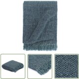 The Living Store Odeja iz bombaža 125x150 cm indigo modra - Pregrinjalo, (21743990) | Shoptok.si