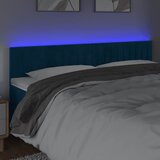  LED uzglavlje tamnoplavo 200x5x78/88 cm baršunasto | shoptok.hr