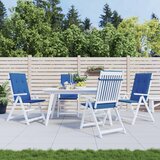  Jastuci za vrtne stolice 4 kom plavi 120 x 50 x 3 cm od tkanine | shoptok.hr