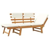  Klop z blazinami 2 v 1 190 cm trden akacijev les, (20592378) | Shoptok.si