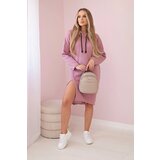 Kesi Dress with a hood and a slit on the side dark pink | shoptok.hr