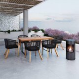 Bessagi Garden Vrtni Set Alina, Črna, Barva Akacije, 7-Delno Cene