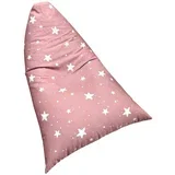 Детски Пуф Лежанка Little Stars, 100% Памук, Розов Барбарон със Звезди, 127x81x76 см