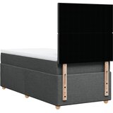  Okvir kreveta s oprugama i madrac tamnosivi 80x200cm od tkanine | shoptok.hr