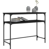  Konzolni stol crni 100 x 35,5 x 75 cm od konstruiranog drva | Shoptok.si
