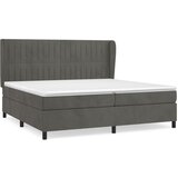  s oprugama i madracem tamnosivi 200x200 cm baršunasti | shoptok.hr