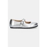 Birkenstock Kožne balerinke Santa Clarita boja: srebrna, 1030679 | shoptok.hr