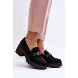 VINCEZA Black Loafers on Chunky Heel Eriella | shoptok.hr