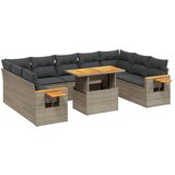  11-dijelni set vrtnih sofa od poliratana s jastucima sivi | shoptok.hr