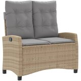  4-dijelni vrtni blagovaonski set od poliratana s jastucima bež 110 cm table length | shoptok.hr