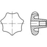Toolcraft DIN 6336 art.KU oblik K-M crne zvijezde ručke, K s dimenzija provrta mjedi: K 20 M 4 10 ST Cijene