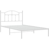  Metalni okvir za krevet s uzglavljem bijeli 107x203 cm | shoptok.hr