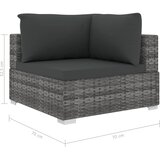  4-dijelna vrtna garnitura od poliratana s jastucima siva | shoptok.hr