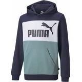 Puma ESS+COLORBLOCK HOODIE TR Majica za dječake, tamno plava, veličina