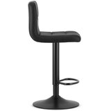  PROT okretni tabure od crne eko kože s crnom bazom x 2 | shoptok.hr