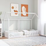 Maison Chic Otroška postelja - Otroški ležaj - Otroški posteljni okvir bel 80x200 cm trdna borovina, (21698391) | Shoptok.si