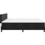 vidaXL Krevet s podnicom i madracem Crna 200x200 cm Baršun | shoptok.hr