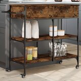 vidaXL Kuhinjska kolica boja hrasta 105 x 42 x 95 cm konstruirano drvo Cijene