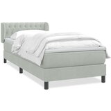 Box Spring krevet s madracem svijetlo sivi 80x210 cm baršun | shoptok.hr