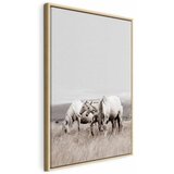  Slika - White Horses (1 Part) Vertical 80x120 U prirodnom drvenom okviru | shoptok.hr