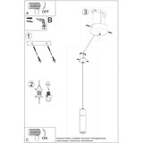  Sollux SL.0965 - Luster na sajli ZANE 1xGU10/40W/230V beton/drvo | Eponuda.com