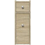  Uski kupaonski ormar s kotačima boja hrasta konstruirano drvo | shoptok.hr